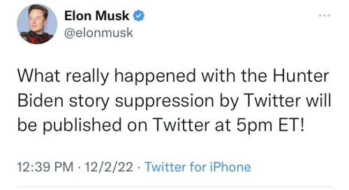 Twitter hands Hunter Biden his ass at 5 PM Eastern Time TONIGHT!