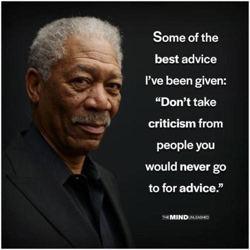 Morgan Freeman on Criticism