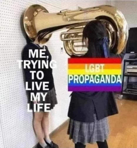 lgbt fascism propaganda horn head