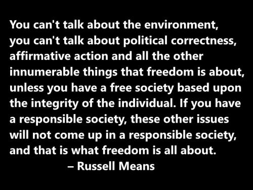 Russell Means and freedom