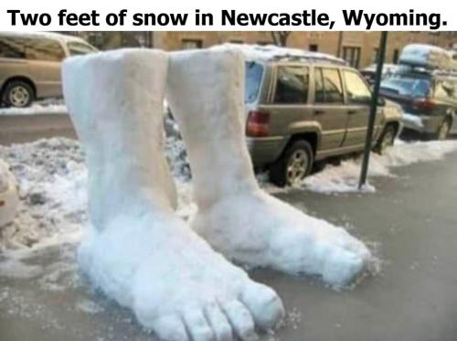 2 feet of snow in Newcastle Wyoming