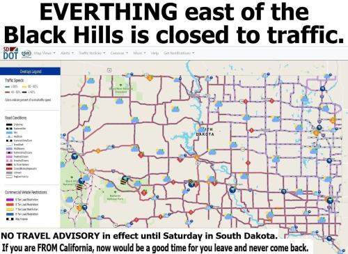 South Dakota Winter Weather Travel Advisory