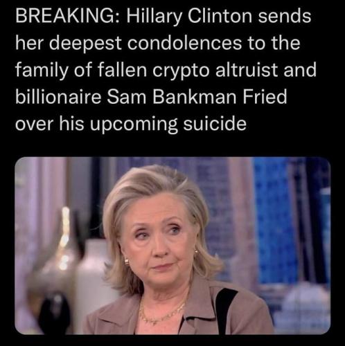 Social Media - SBF suicide by Clinton