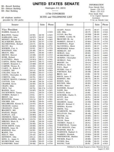 Senate Numbers 1