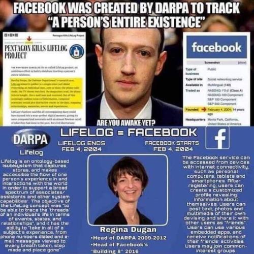 FACEBOOK is LIFELOG - DARPA 1
