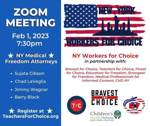 New York Zoom Meeting - February 1, 2023 - NY Workers for Choice