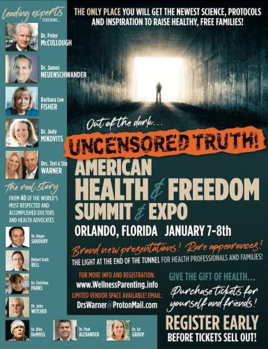 Orlando, Florida - Jan 7-8, 2023 - Health Freedom Summit
