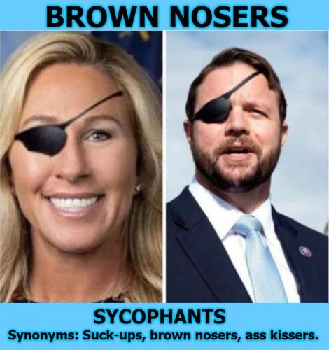 MTG Crenshaw sycophants brown nosers