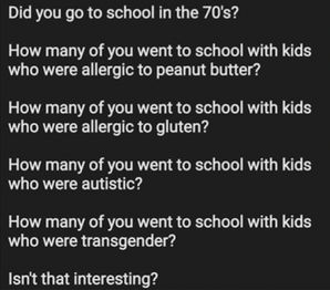 school in the 70s