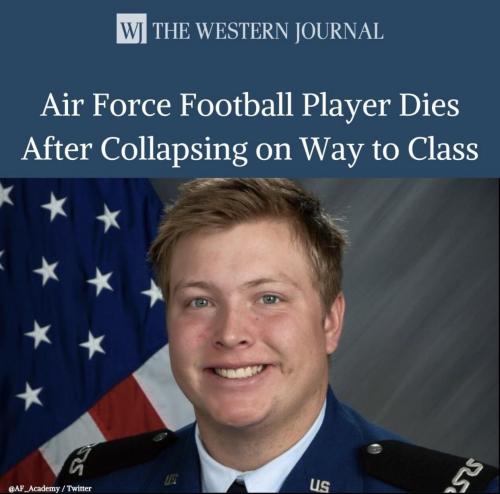 Air Force Football Player dies on way to class