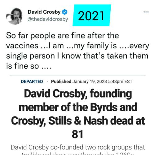 David Crosby Death Vax