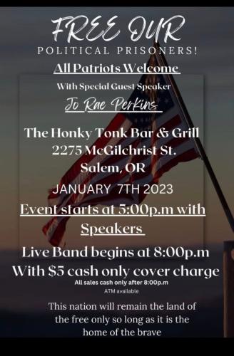 Salem, Oregon - Jan 7, 2023 - Free Our Political Prisoners