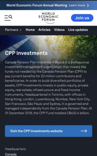 CPP and the WEF