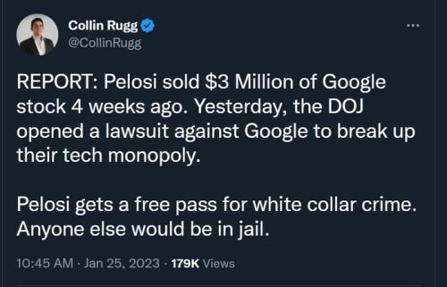 Pelosi gets a pass for white collar crime