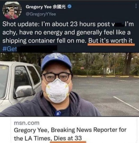 ! Gregory Yee vax dies