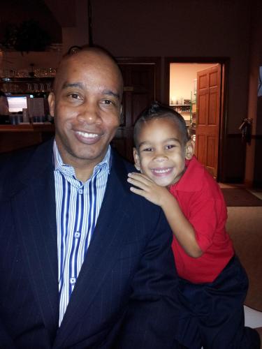 Kevin Jackson with youngest son