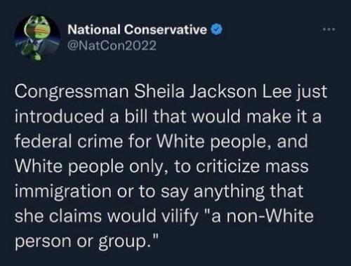 a federal crime for white people
