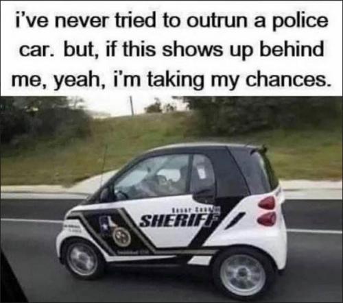 ive never tried to outrun a police car but