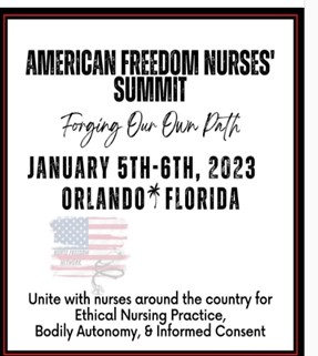 Orlando, Florida - Jan 5-6, 2023 - American Freedon Nurses' Summit