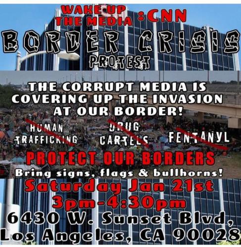 Los Angeles, California - January 21, 2023 - Border Crisis Protest