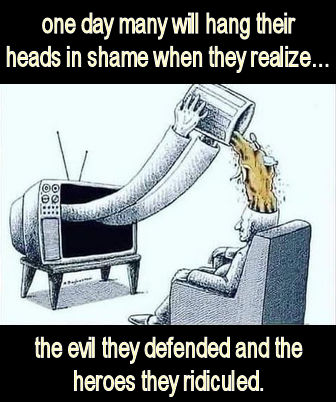 one day many will hang their heads in shame when they realize