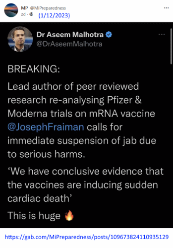 ! Joseph Fraiman halt vax immediately