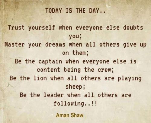 1-Leaders Today is Your Day!