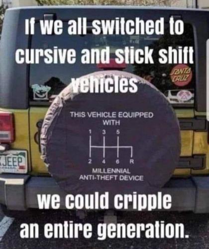 This vehicle equipped with millennial anti-theft device