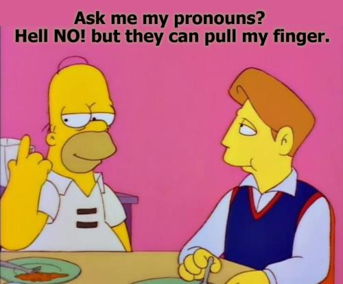 Ask me my pronouns Hell NO but they can pull my finger 960px
