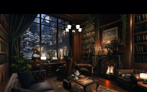 Cozy Indoor Space looking into the winter