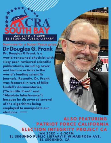 El Segundo, California - January 23, 2023 - Dr. Douglas Frank