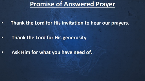 promise of answered prayer
