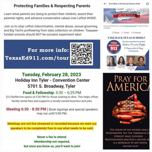 Tyler, Texas - February 28, 2023 - Protecting Families and Respecting Parents