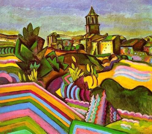 JOAN MIRÓ - Prades the Village (1917)