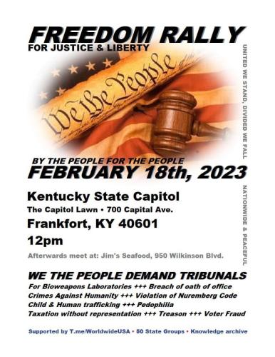 Frankfort, Kentucky - February 18, 2023 - Freedom Rally