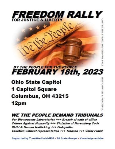 Columbus, Ohio - February 18, 2023 - Freedom Rally