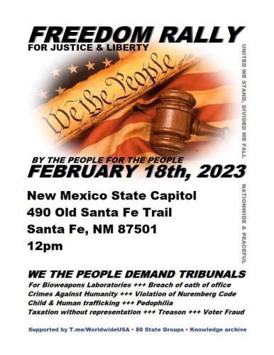 Santa Fe, New Mexico - February 18, 2023 - Freedom Rally