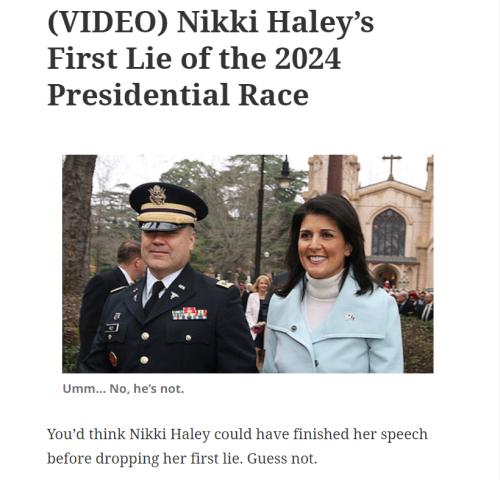 Nikki Haley lying her ass off
