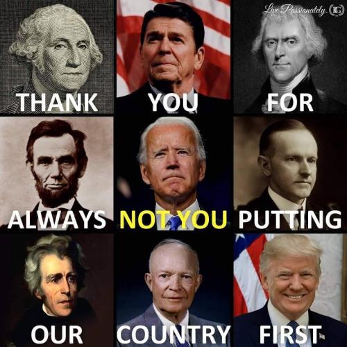 Putting our country first