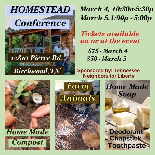 Birchwood, Tennessee - March 4-5, 2023 - Homestead Conference