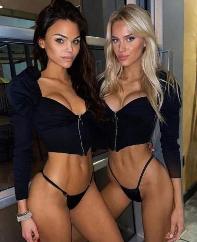 Emma Davies Blonde and Kayla Davies Brunette