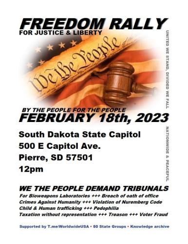 Pierre, South Dakota - February 18, 2023 - Freedom Rally