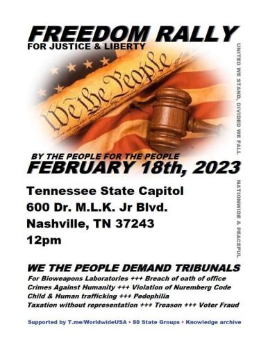 Nashville, Tennessee - February 18, 2023 - Freedom Rally