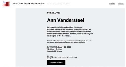 Springfield, Oregon - February 25, 2023 - Ann Vandersteel
