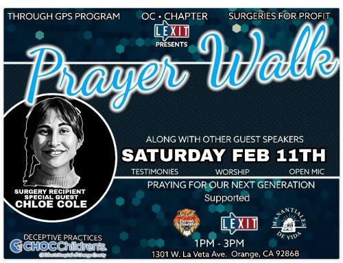 Orange, California - February 11, 2023 - Prayer Walk