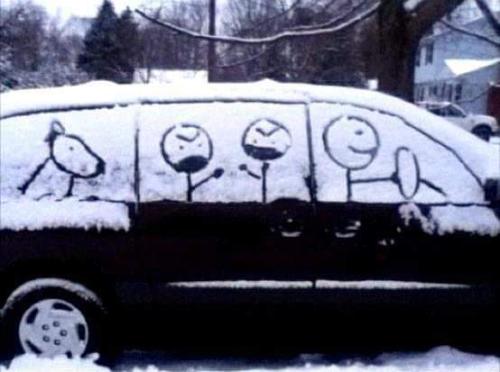 snow drawing