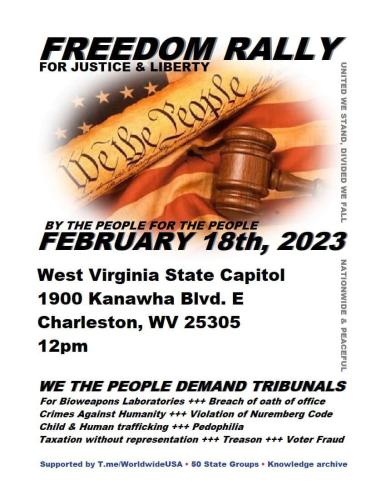 Charleston, West Virginia - February 18, 2023 - Freedom Rally