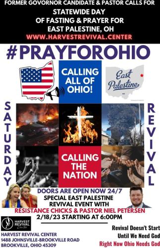 Brookville, Ohio - February 18, 2023 - Pray for Ohio