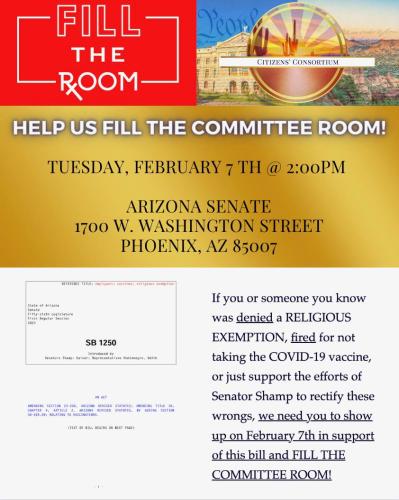 Phoenix, Arizona - February 7, 2023 - Fill the Room Citizens' Consortium