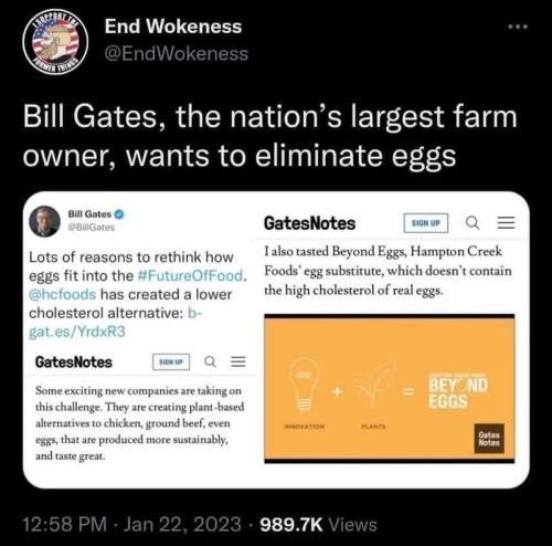 Bill Gates ends Eggs